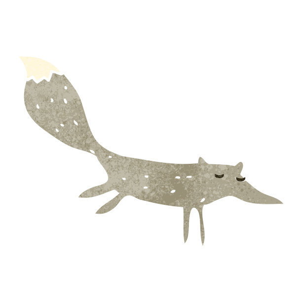 复古的卡通狼图片下载