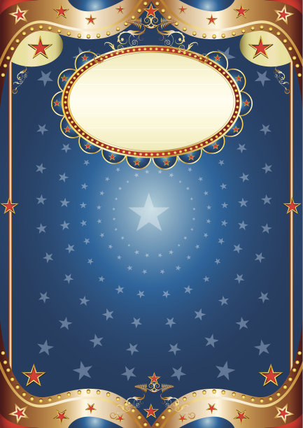 蓝色的巴洛克式的框架图片下载