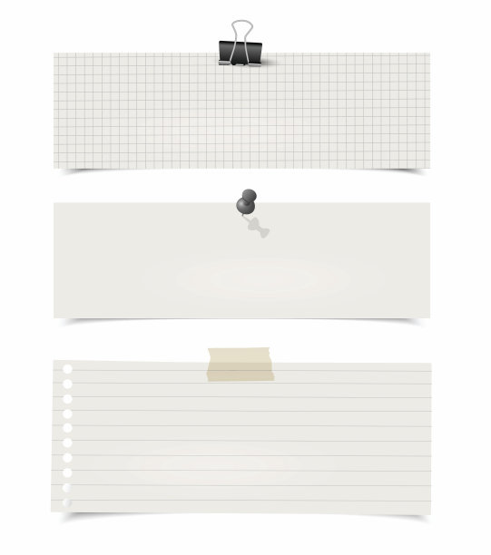 向量水平不同的笔记纸。图片下载
