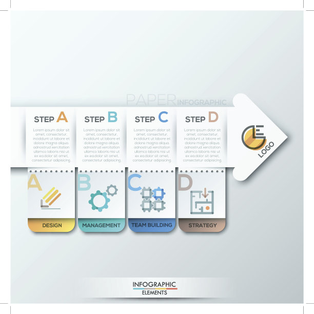 现代信息图形选项横幅图片下载