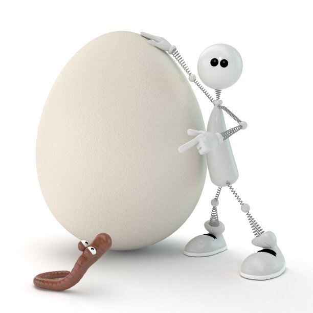 拿着医用注射器的3D白人。图片下载