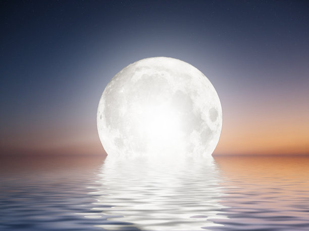 蓝色的月亮图片下载