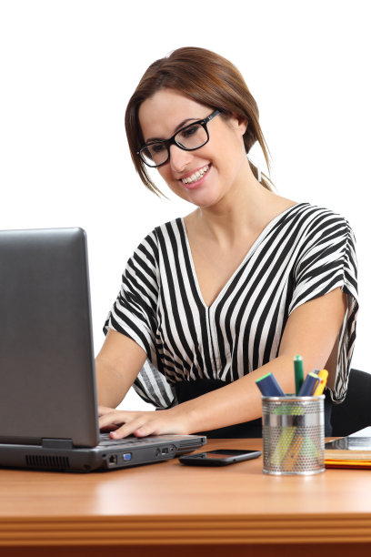 漂亮的秘书在办公室工作快乐图片下载