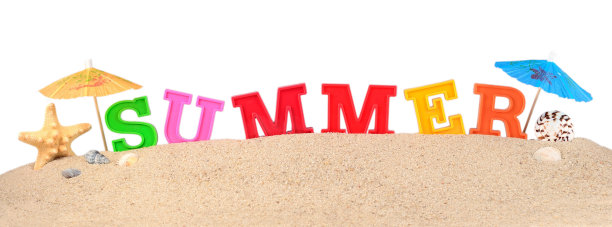 夏日的信在沙滩上一抹白沙上图片下载