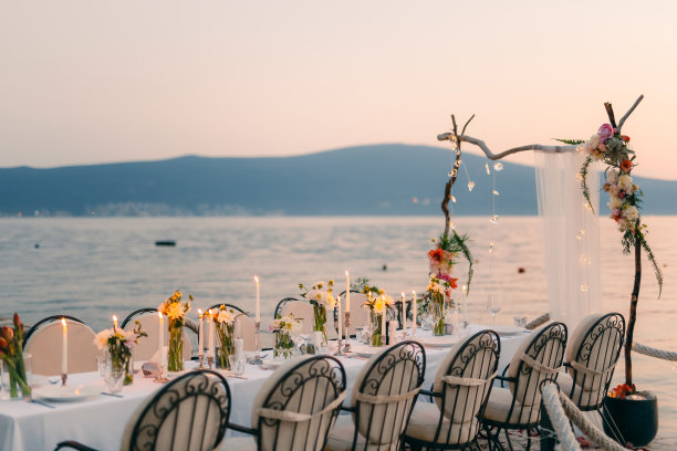 海边的婚宴。海边的婚宴。Donja拉斯维加斯图片下载