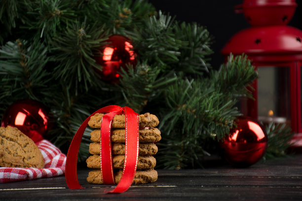 圣诞装饰燕麦饼干图片下载
