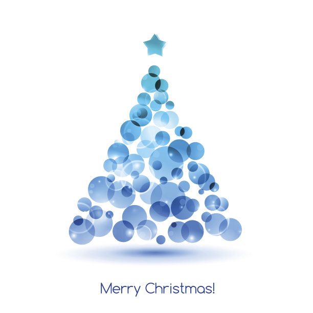 圣诞节抽象树矢量背景图片下载