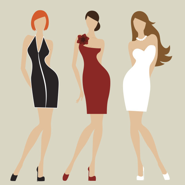 时尚女性的向量。图片下载