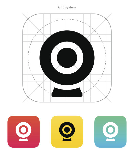 网络摄像头图标。图片下载