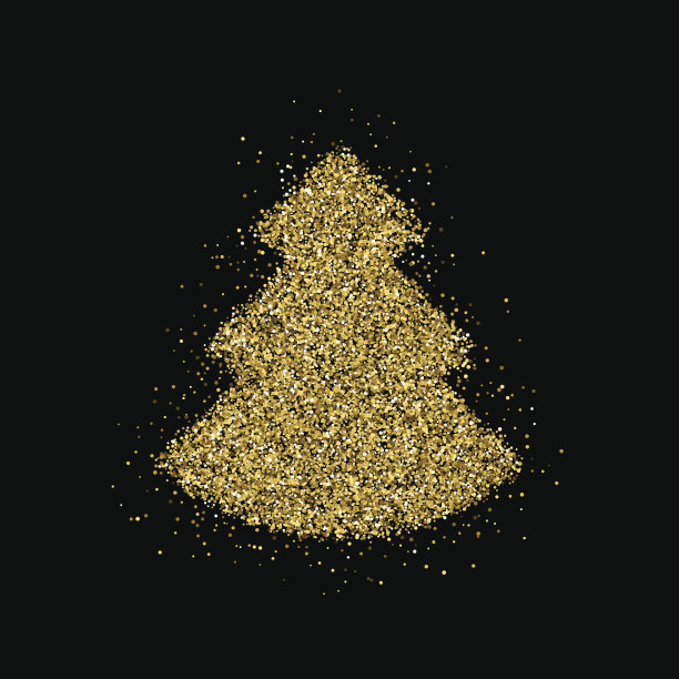 金色的圣诞树图片下载