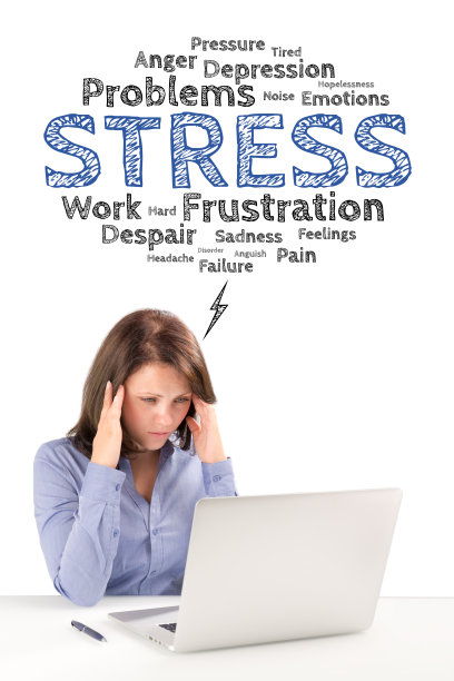 女商人承受着压力情绪泡沫图片下载