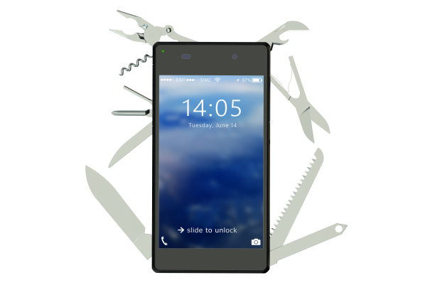 多功能智能手机的概念图片下载