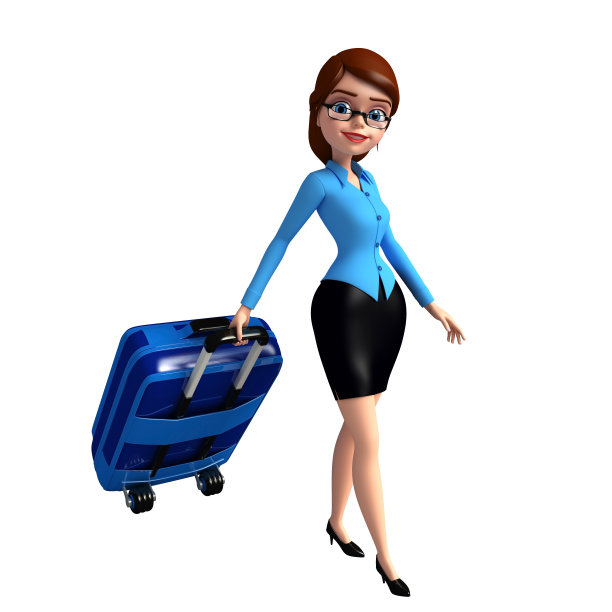 带着旅行包的年轻女孩图片下载