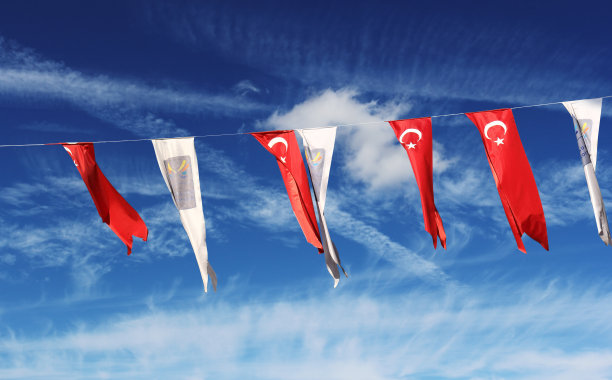 旗帜在Kusadasi图片下载