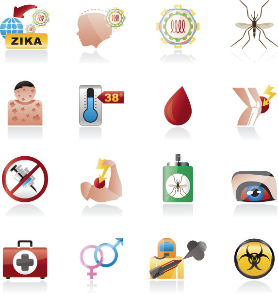 寨卡病毒流行图标图片下载