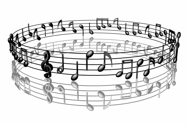 黑色五角星音乐007图片下载