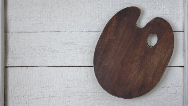 艺术家的木制调色板图片下载