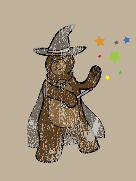 棕熊魔法邮票图片下载