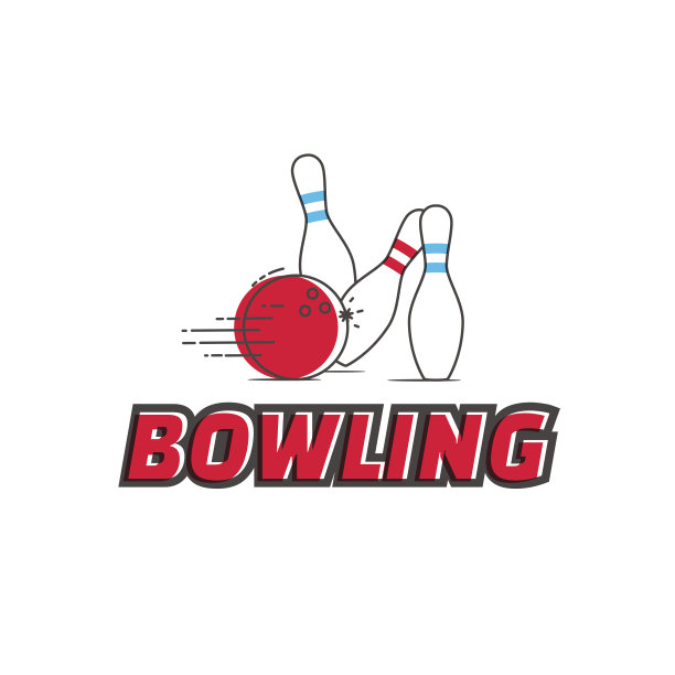 保龄球矢量标志图片下载