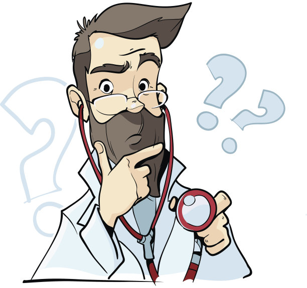 手持听诊器的男医生。图片下载