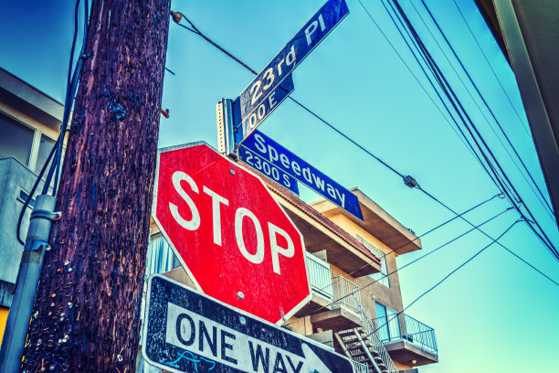 洛杉矶的停车标志图片下载