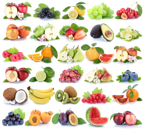 水果水果收集橘子苹果苹果香蕉草莓葡萄樱桃图片下载