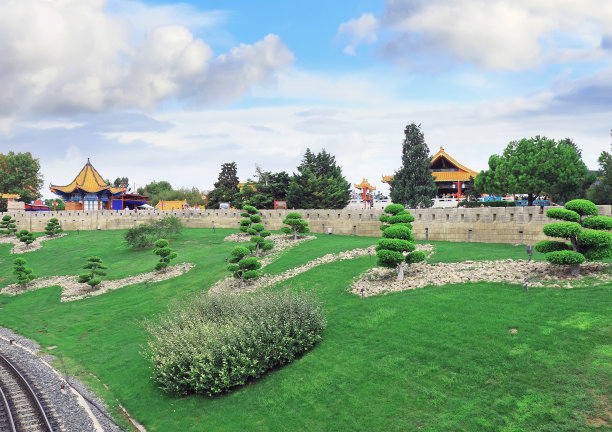 中国公园的景色。图片下载