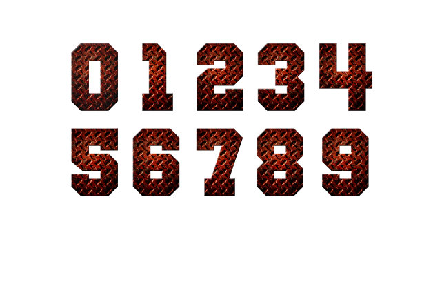 钻石牌上的数字从0到9图片下载