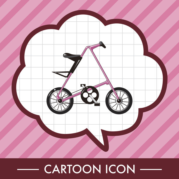 交通自行车主题元素向量，eps图片下载