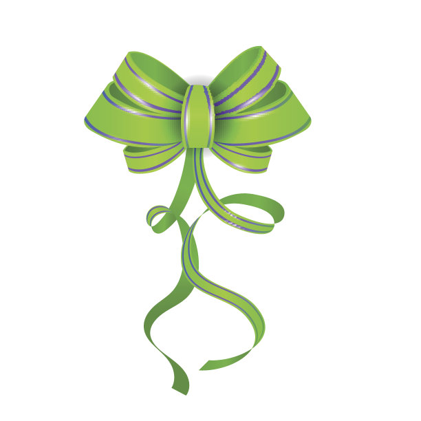 绿色现实向量双礼弓图片下载