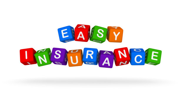 健康保险彩色标志。多色玩具积木。图片下载