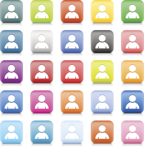 用户资料标志颜色互联网图标白色象形文字网页按钮图片下载