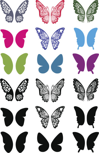 蝴蝶翅膀一色套图片下载