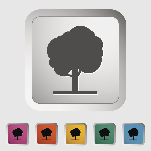 树。单一的图标。图片下载