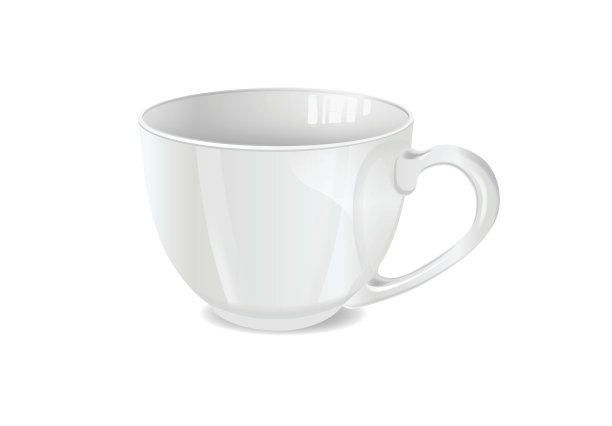 白色的玻璃杯子图片下载