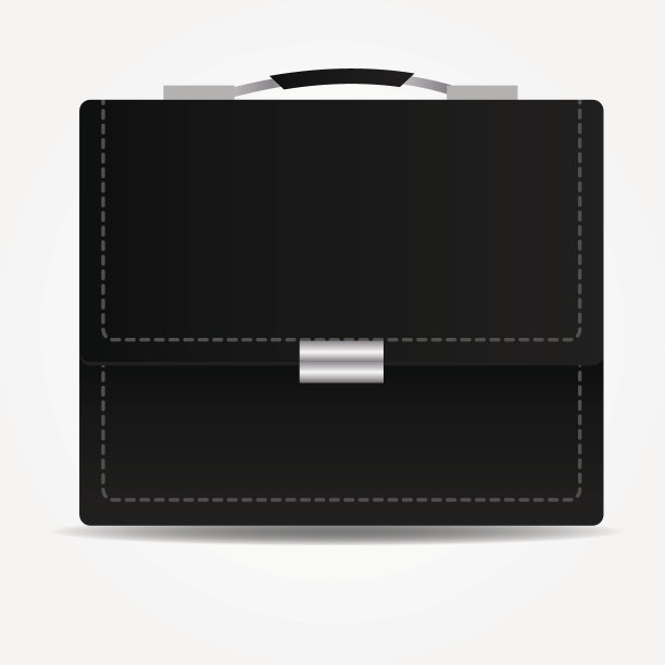 皮革公文包图标。矢量图图片下载