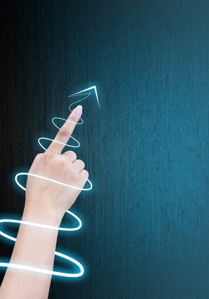 智能手指向数字世界背景图片下载