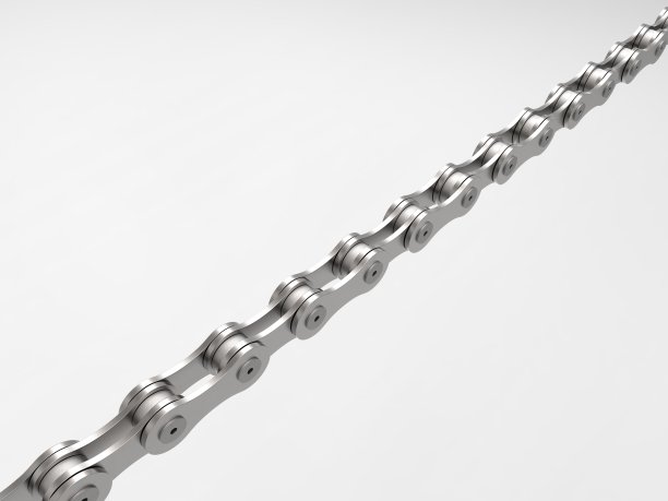 自行车链。在白色背景上独立的3D渲染图片下载