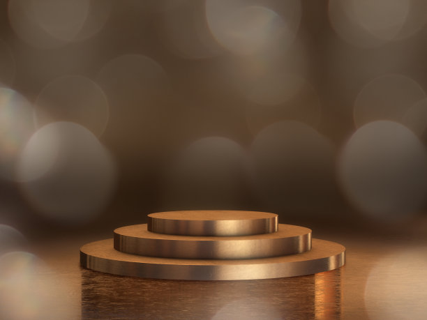 展示台，设计台，毛坯产品架。3 d渲染。图片下载