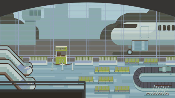 机场大厅背景图片下载