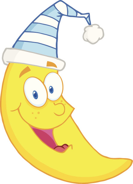 戴着帽子的月亮吉祥物图片下载