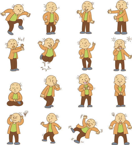 一套有趣的卡通办公室职员图片下载