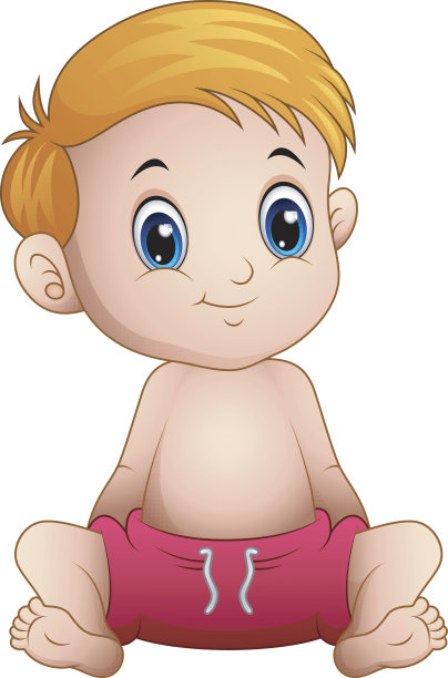 可爱的小男孩坐着图片下载