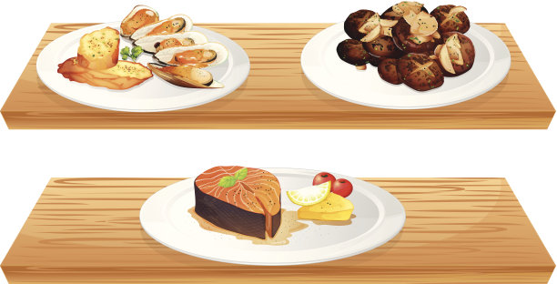 两个装食物的木架子图片下载