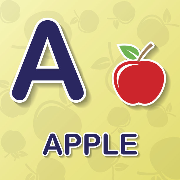 苹果字母表背景图片下载