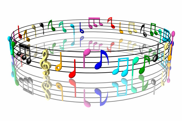 五角星音乐色彩009图片下载