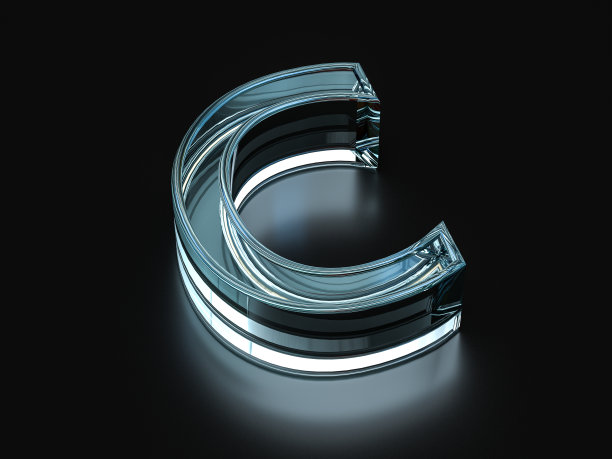 玻璃字母C图片下载
