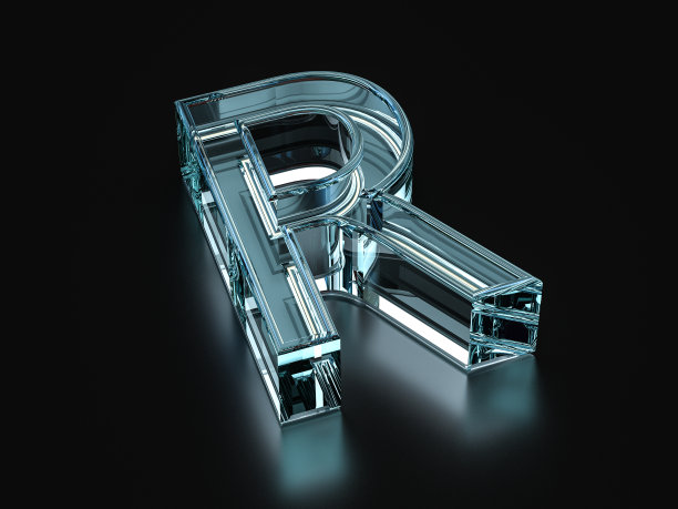 玻璃字母R图片下载