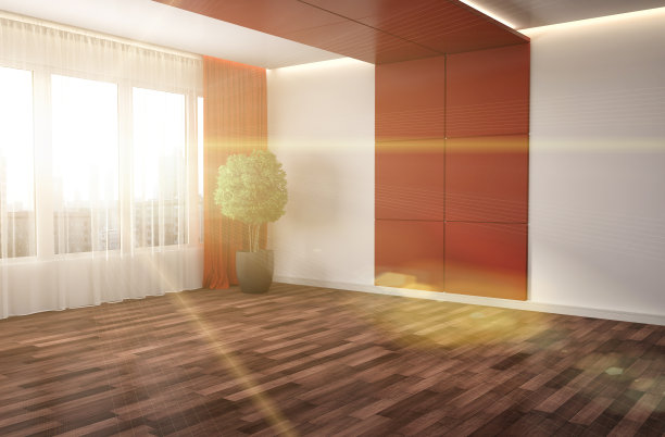 内部有大窗户。三维演示图片下载