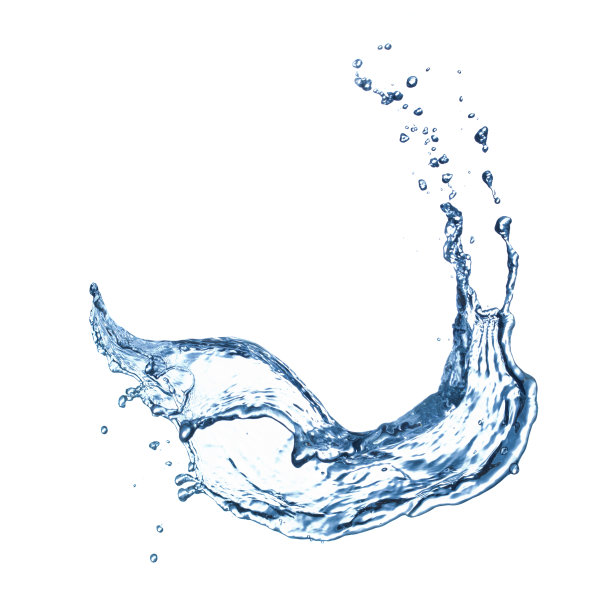 水花孤立在白色图片下载